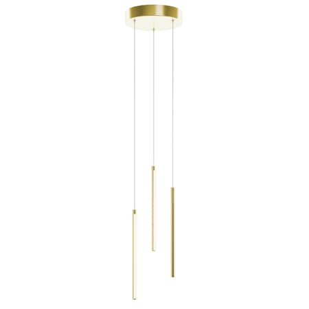 Afx Rosemont 12-in. 3-Light LED Pendant - Satin Brass RMTP04L30D1SB